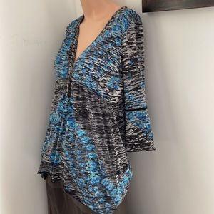 Gorgeous w👖 Unique FP oversized S top tunic zebra 🦓 floral